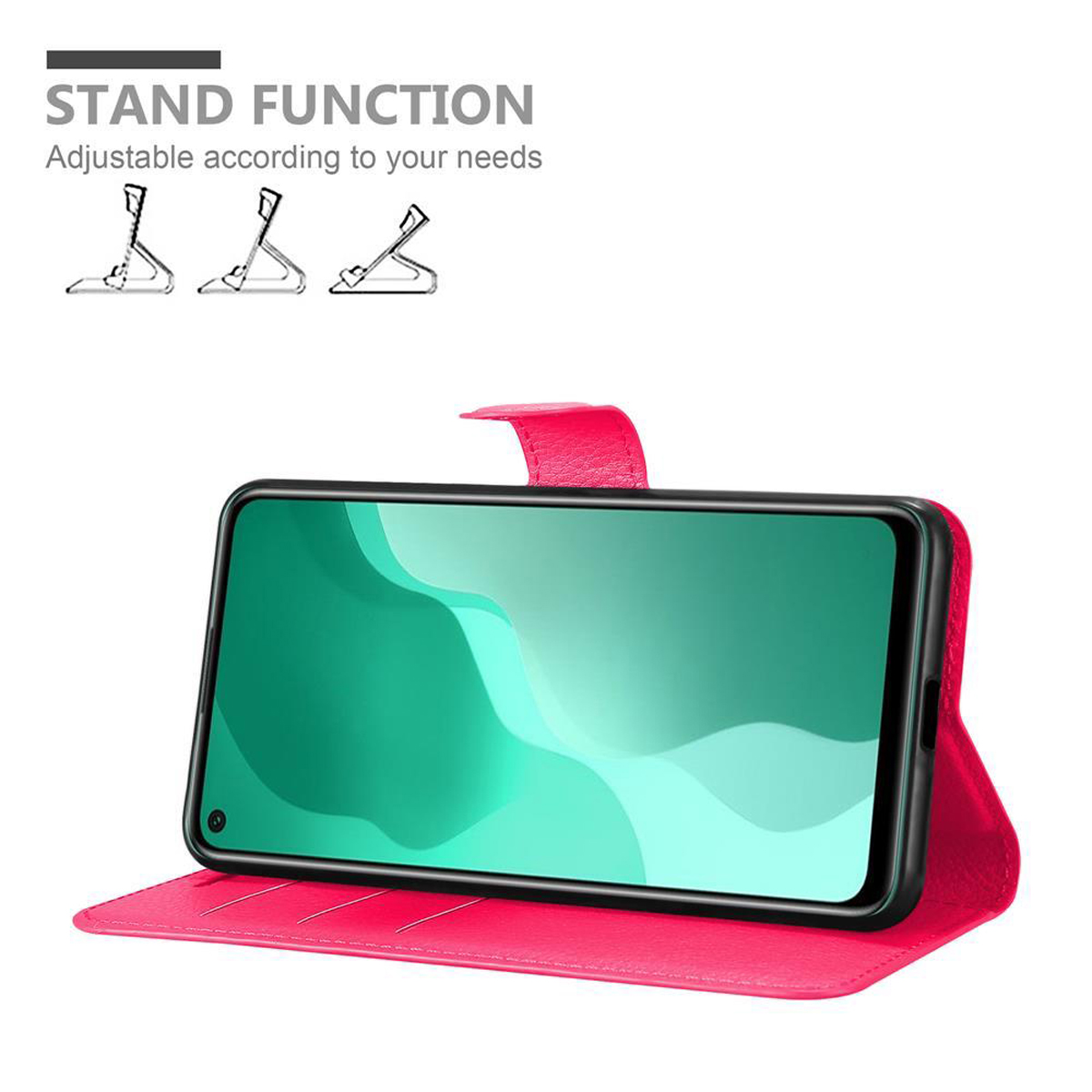 Standfunktion, PINK Hülle Book Bookcover, NOVA Huawei, CADORABO CHERRY SE, 7