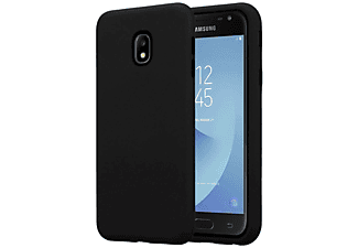 carcasa de móvil Funda rígida para móvil de plástico duro y TPU – Carcasa Híbrida;CADORABO, Samsung, Galaxy J7 2017, negro ónice
