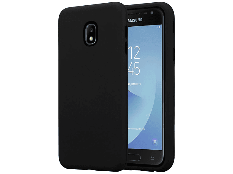 CADORABO Hybrid Hülle 3-in-1 Schutz, Backcover, Samsung, Galaxy J7 2017, ONYX SCHWARZ | Backcover