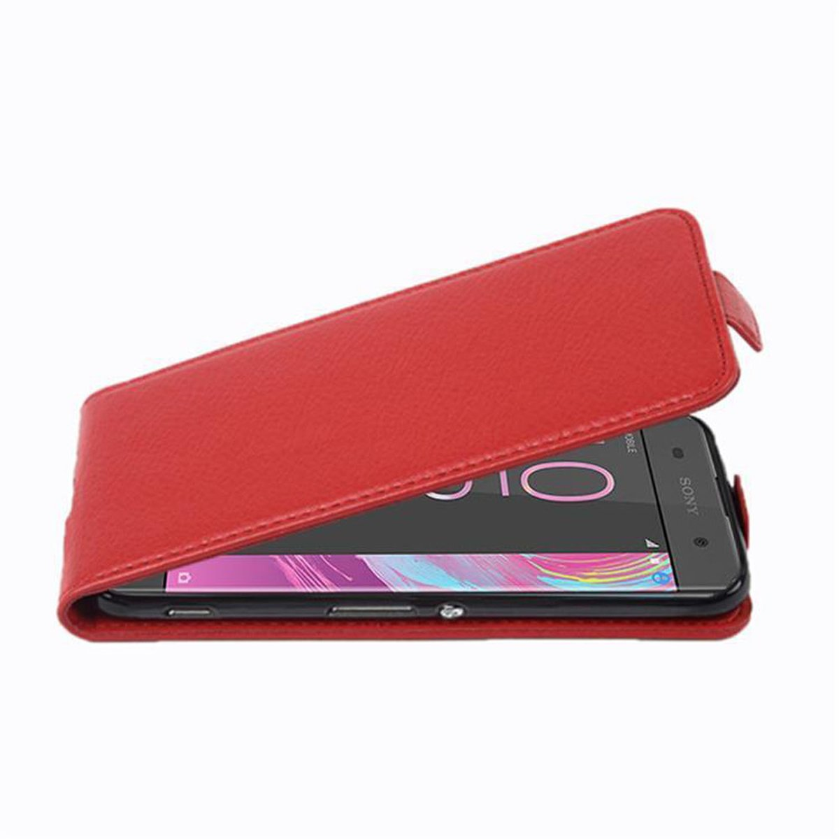 Flip Cover, Xperia Style, XA, ROT CADORABO Flip Sony, Schutzhülle im INFERNO