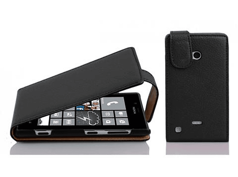 CADORABO Schutzhülle im Flip Flip SCHWARZ 720, OXID Lumia Nokia, Cover, Style