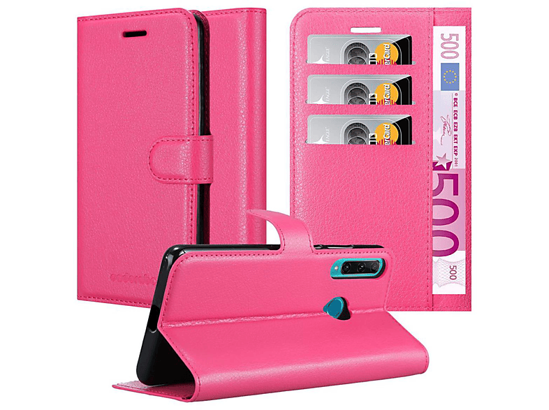 CADORABO Book Hülle Standfunktion, Bookcover, Honor, 20e, CHERRY PINK