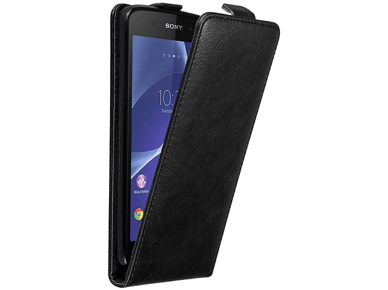 CADORABO Hülle im Flip Style, Flip Cover, Sony, Xperia Z3, NACHT SCHWARZ