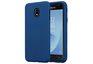 carcasa de móvil Funda rígida para móvil de plástico duro y TPU – Carcasa Híbrida;CADORABO, Samsung, Galaxy J3 2017, azul oscuro
