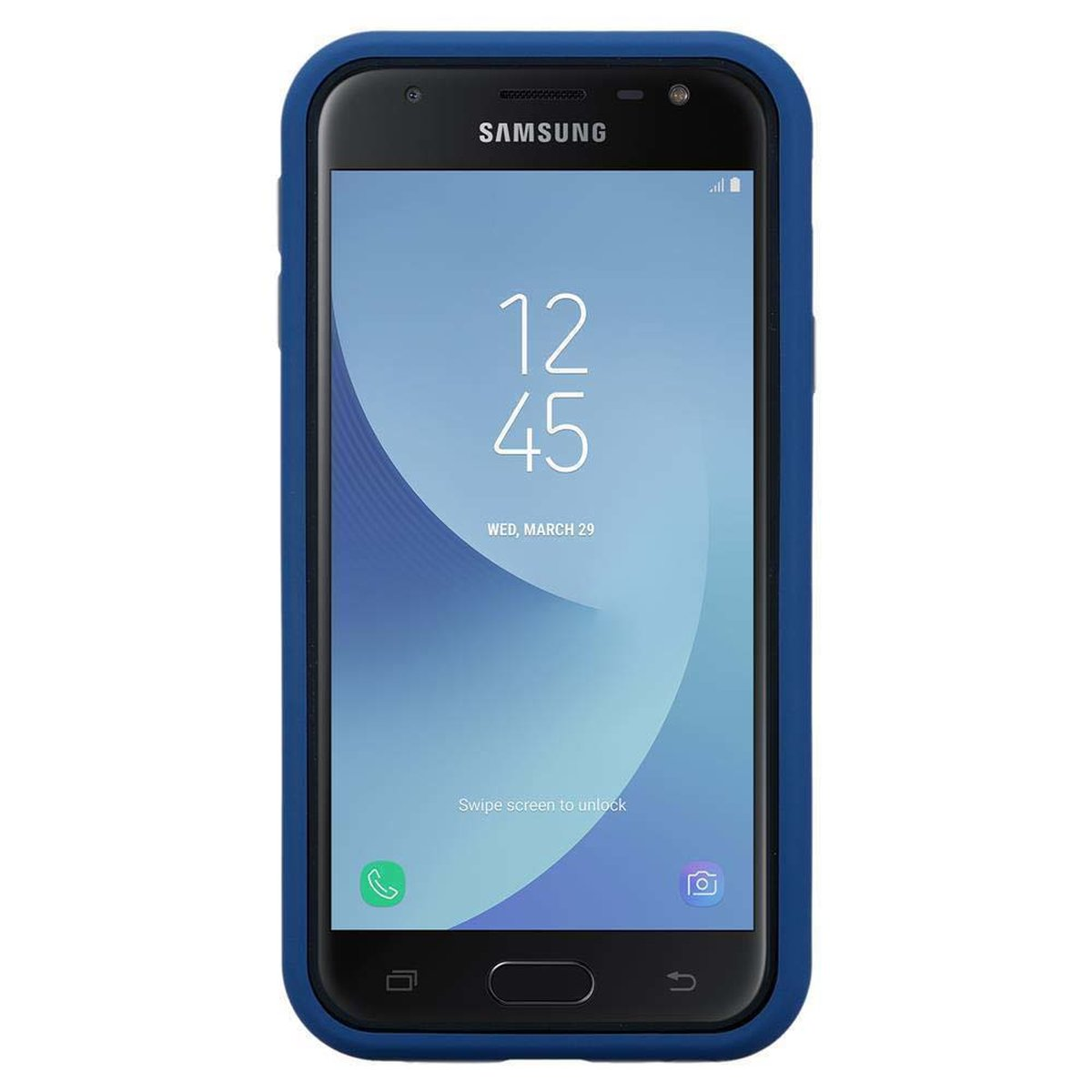 Backcover, 2017, BLAU Samsung, Galaxy DUNKEL J5 Hybrid Schutz, Hülle CADORABO 3-in-1