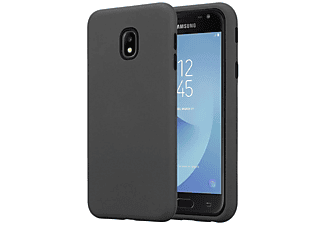 carcasa de móvil Funda rígida para móvil de plástico duro y TPU – Carcasa Híbrida;CADORABO, Samsung, Galaxy J3 2017, gris cuarzo