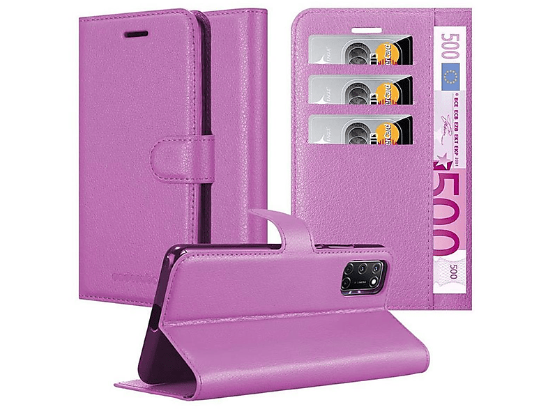 VIOLETT Oppo, MANGAN Hülle CADORABO A72, Bookcover, Book Standfunktion,