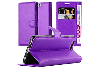 CADORABO Book Hülle Standfunktion Kartenfach, Bookcover, Huawei, P10, MANGAN VIOLETT