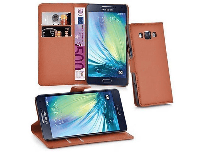 CADORABO Book Galaxy Samsung, 2015, SCHOKO Standfunktion, BRAUN Bookcover, J5 Hülle