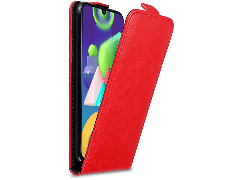 Samsung, Flip M21 Cover, Hülle ROT APFEL Style, M30s, im Flip CADORABO Galaxy /