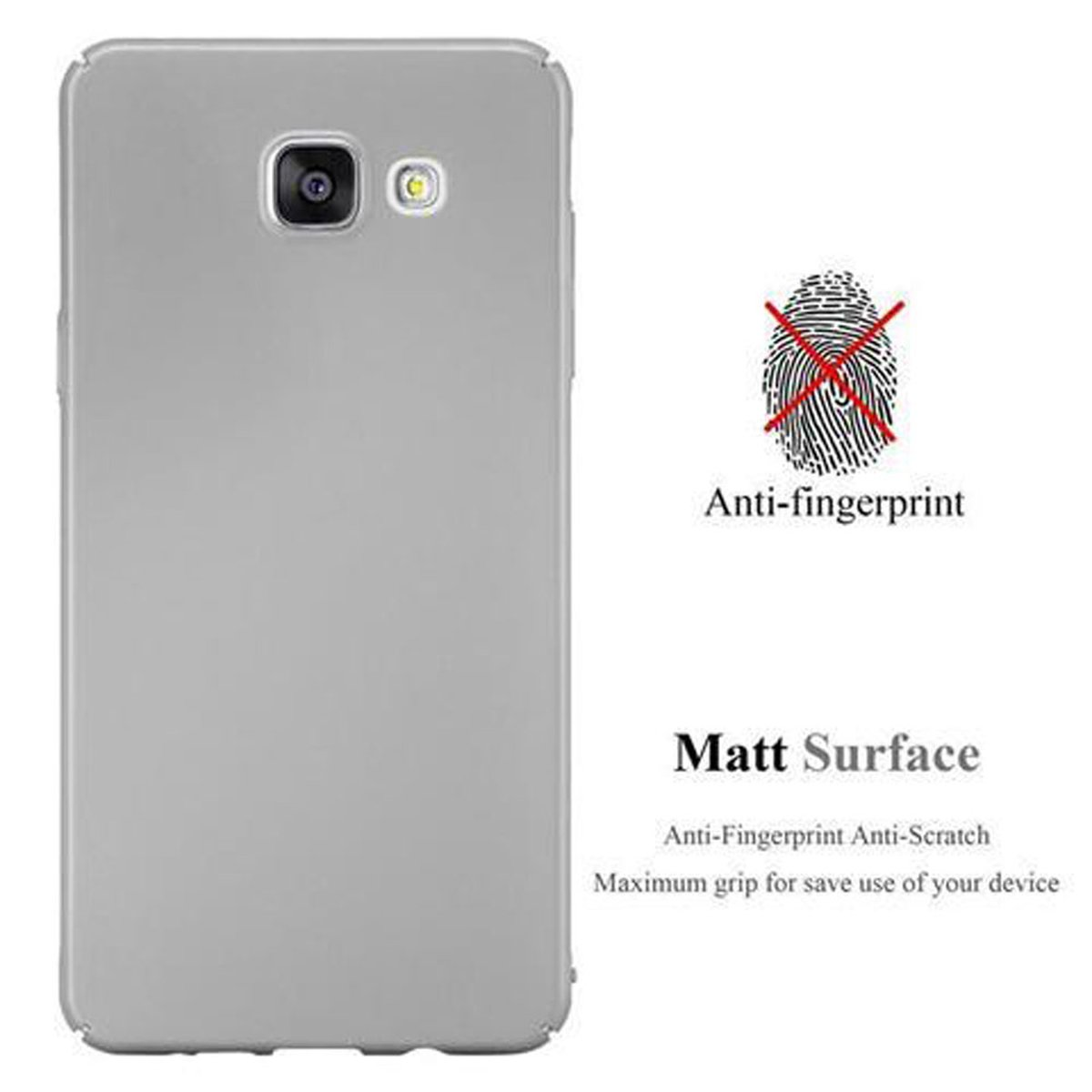 im 2016, Hülle Backcover, Metall CADORABO METALL Hard SILBER Case Galaxy A5 Matt Samsung, Style,