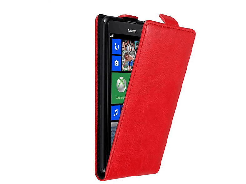 CADORABO Hülle im Flip Style, Flip Cover, Nokia, Lumia 625, APFEL ROT