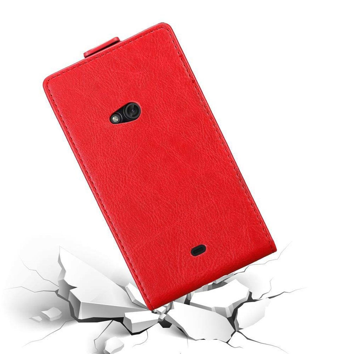 CADORABO 625, Flip APFEL ROT Cover, Flip Hülle Lumia im Style, Nokia,