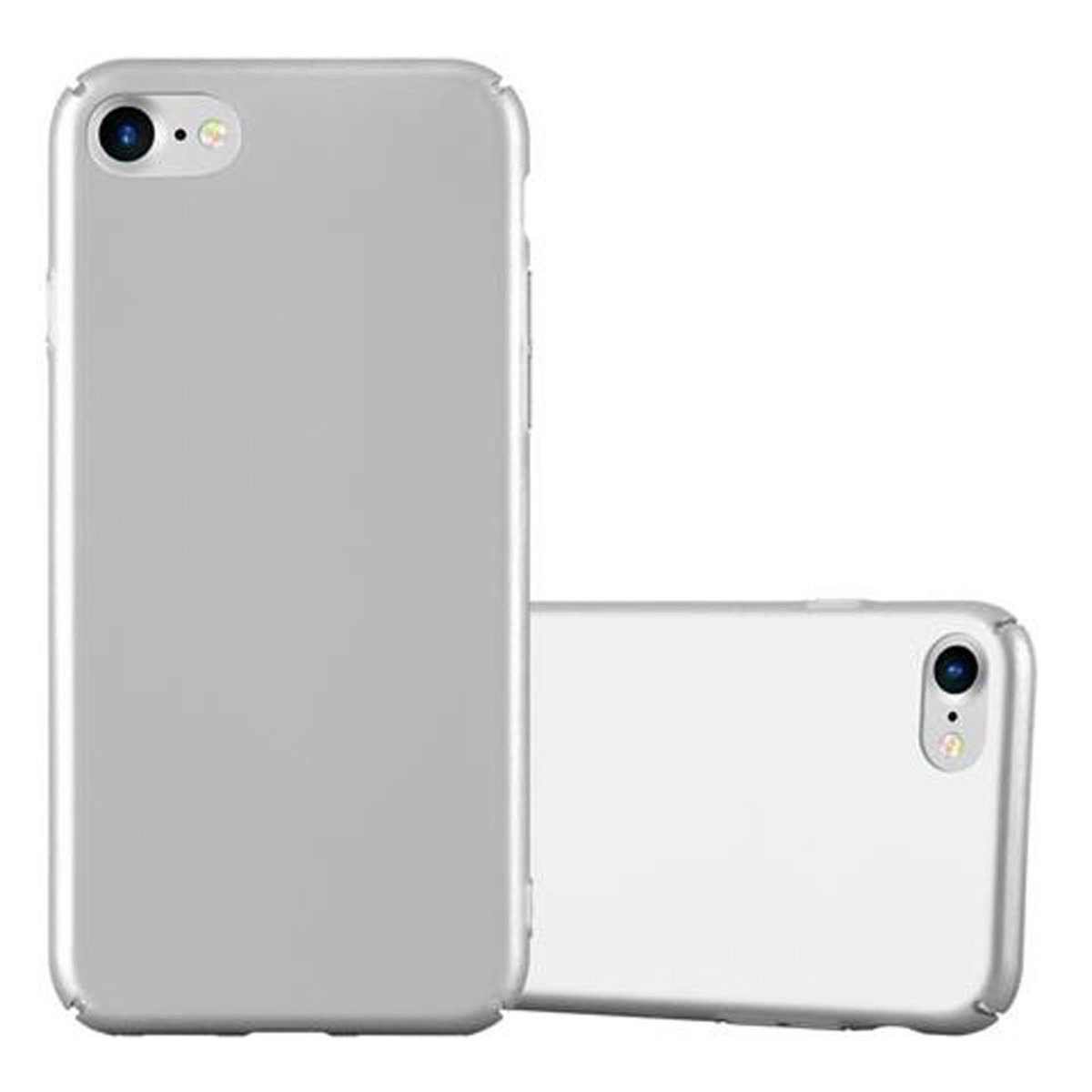 CADORABO Hülle im Hard Case Style, SE 8 2020, iPhone Matt / METALL 7 / / 7S Apple, Metall SILBER Backcover