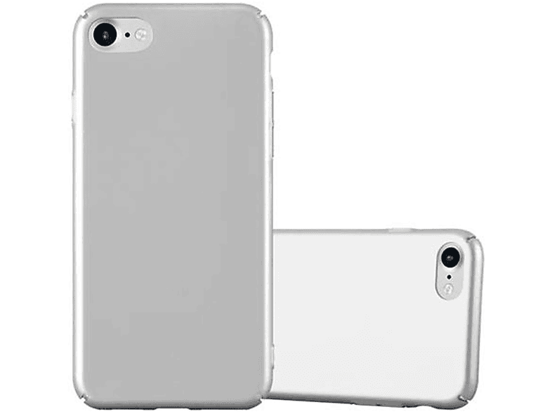CADORABO Hülle im Hard Case Matt Metall Style, Backcover, Apple, iPhone 7 / 7S / 8 / SE 2020, METALL SILBER