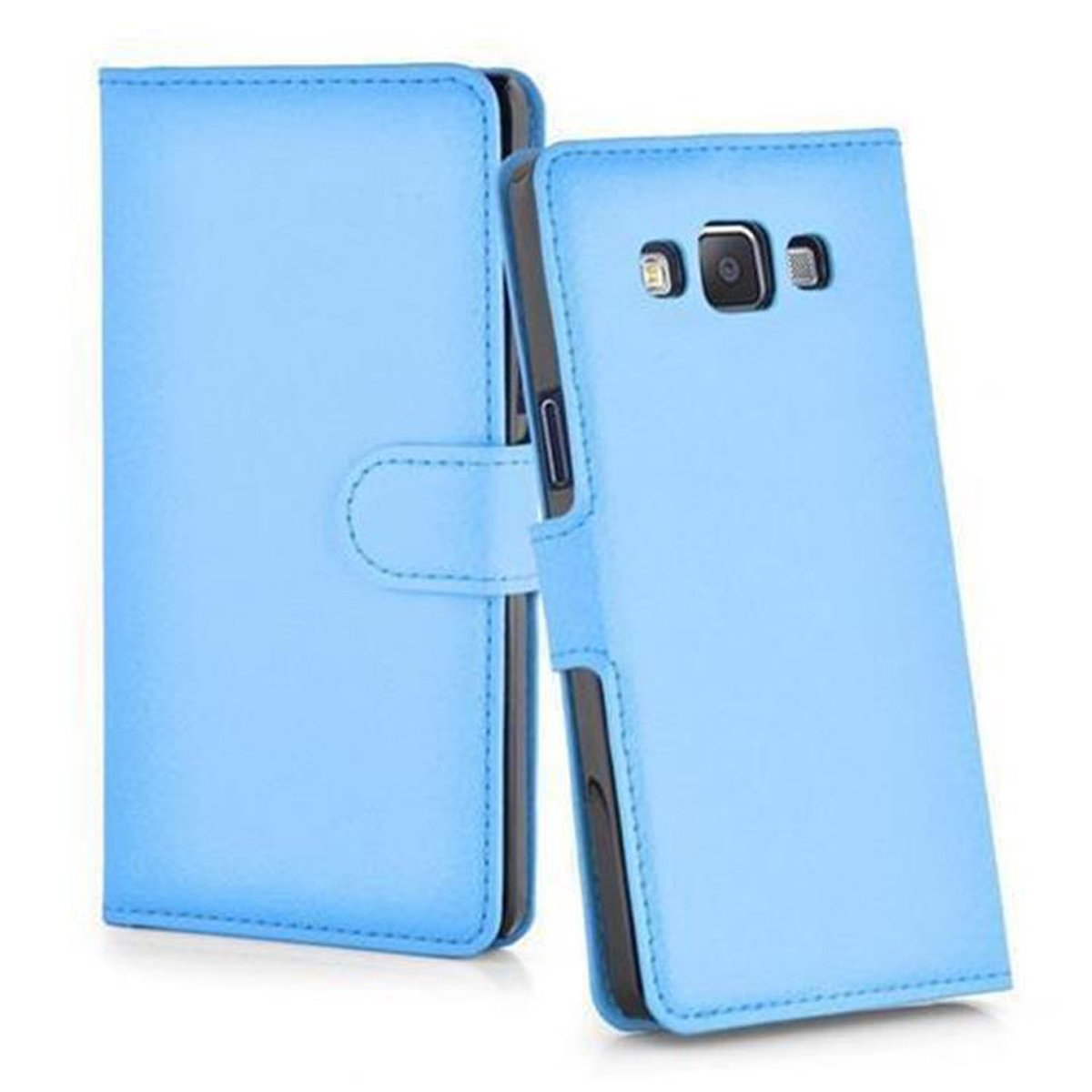 CADORABO 2015, Standfunktion, Hülle BLAU A7 Samsung, Book Galaxy PASTELL Bookcover,