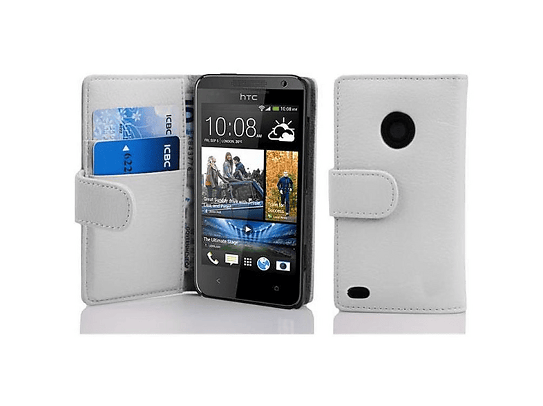 Cadorabo Hülle Für HTC Desire 12 – Flip Cover Aus Kunstleder, Magnetisch, Mit Standfunktion & Kartenfach (rot)