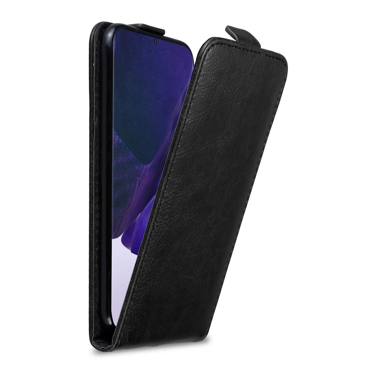 Hülle Cover, NOTE Galaxy Flip Samsung, CADORABO SCHWARZ Style, ULTRA, NACHT 20 im Flip