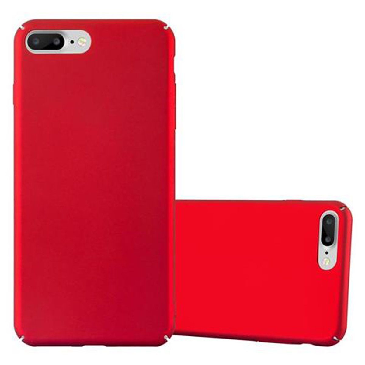 CADORABO Hülle im ROT Case Hard Matt PLUS / / Backcover, 8 Metall iPhone Style, PLUS 7 Apple, METALL 7S PLUS