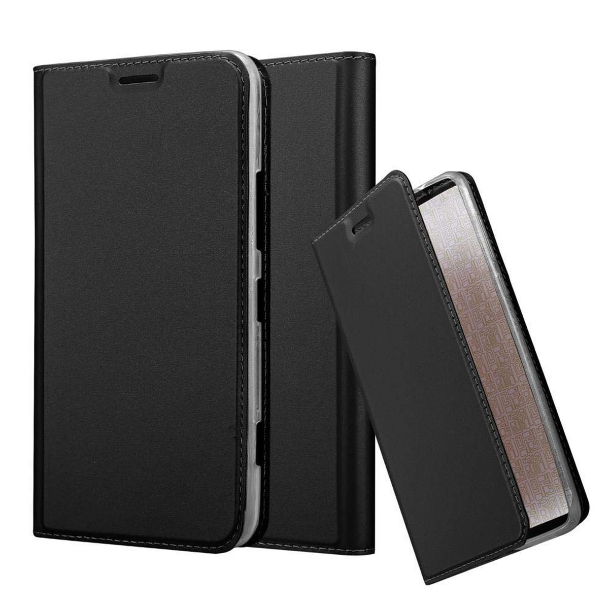 CADORABO Handyhülle Classy Nokia, SCHWARZ CLASSY Style, Book 1320, Lumia Bookcover