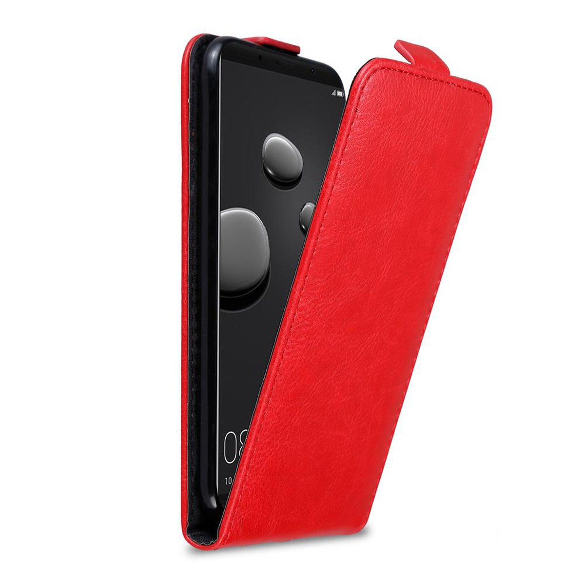 CADORABO Hülle im Flip Huawei, ROT APFEL Flip MATE Style, Cover, PRO, 10