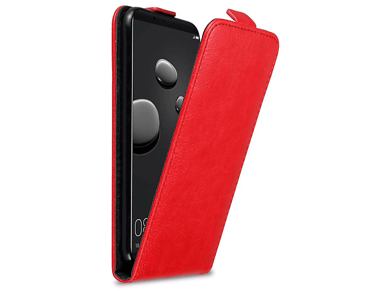 CADORABO Hülle im Flip Style, Flip Cover, Huawei, MATE 10 PRO, APFEL ROT