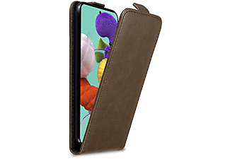 carcasa de móvil  - Funda libro para Móvil - Carcasa protección resistente de estilo libro CADORABO, Samsung, Galaxy A51 5G, 80 café