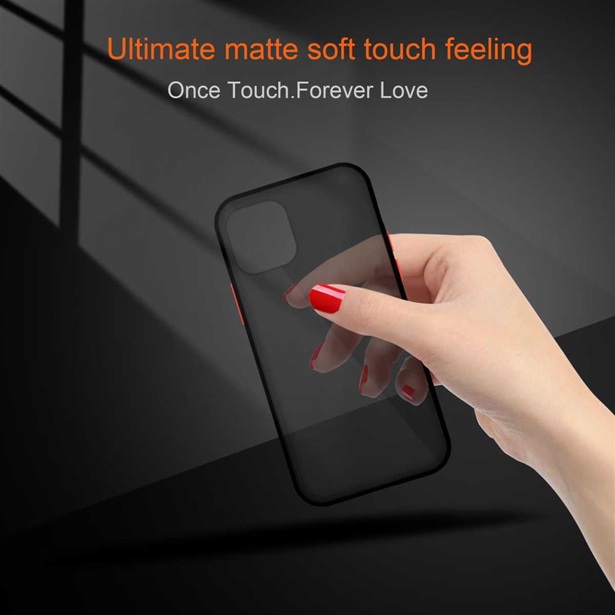 - Tasten Rückseite, matter Apple, Rote und Backcover, Kunststoff mit Hülle Silikon Innenseite Hybrid Schutzhülle Schwarz iPhone CADORABO TPU Matt 11,