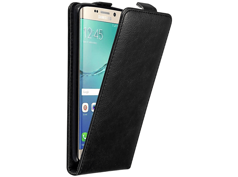 EDGE SCHWARZ Samsung, NACHT S6 Hülle Galaxy Flip Cover, Style, PLUS, im Flip CADORABO