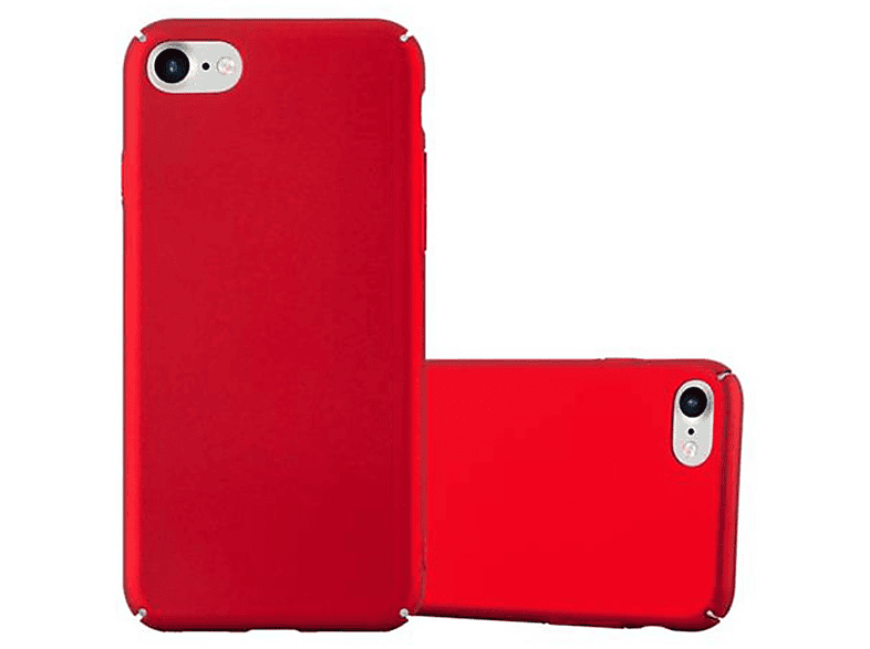 CADORABO Hülle im Hard Case Matt Metall Style, Backcover, Apple, iPhone 7 / 7S / 8 / SE 2020, METALL ROT