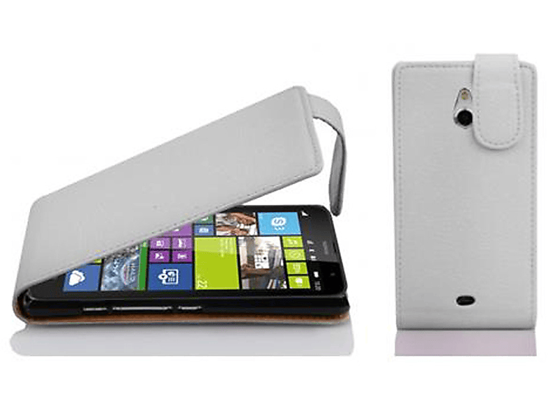 Lumia WEIß Cover, Schutzhülle im CADORABO Flip Nokia, 1320, MAGNESIUM Style, Flip