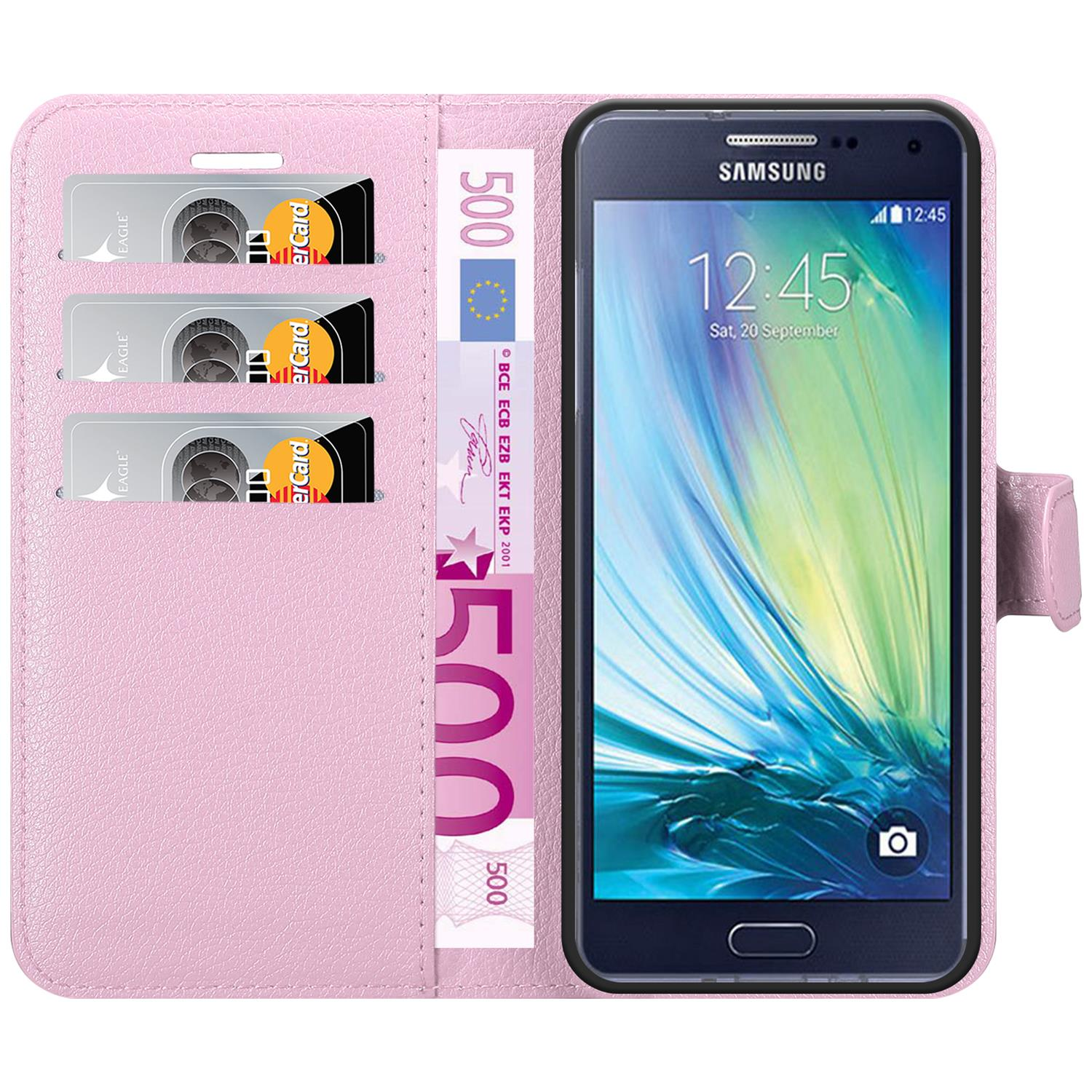 Bookcover, Galaxy ROSA Samsung, A5 Book LOTUS Hülle CADORABO Standfunktion, 2015,