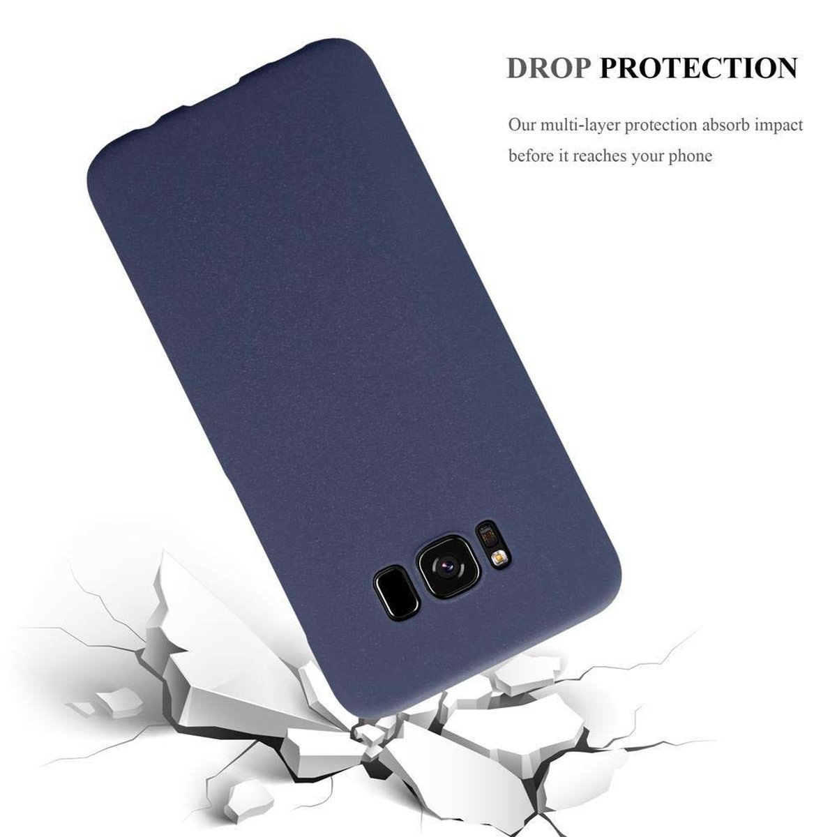 Frosty FROSTY CADORABO Hülle Samsung, Case PLUS, Hard im S8 Backcover, BLAU Style, Galaxy