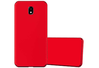 carcasa de móvil Funda rígida para móvil de plástico duro – Carcasa Hard Cover protección;CADORABO, Samsung, Galaxy J7 2017, metal rojo