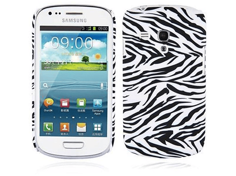 Backcover, Hülle Case Samsung, Schutzhülle Galaxy S3 im MINI, Design, CADORABO Hard ZEBRA trendigen