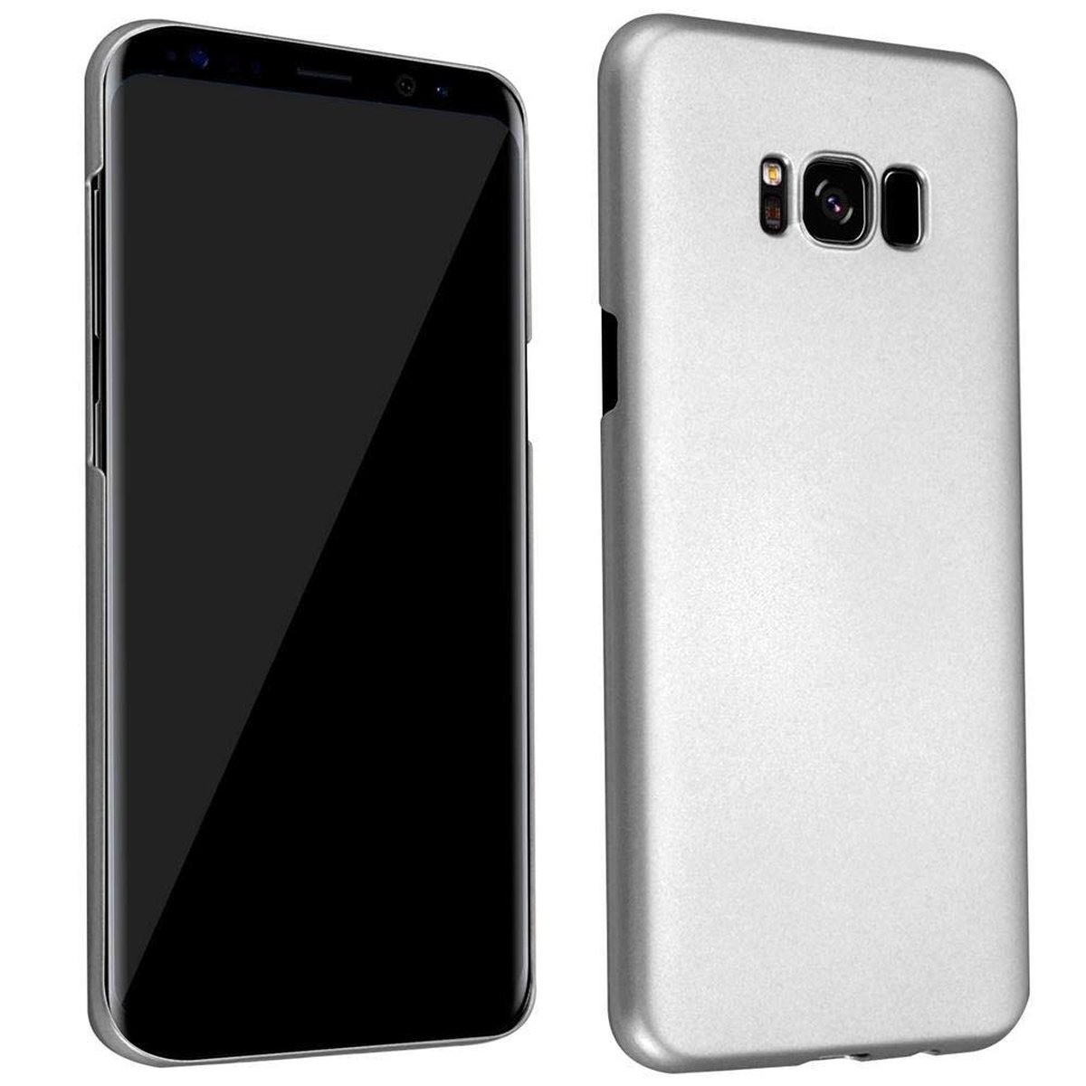 Samsung, Hülle Case Galaxy PLUS, Style, Hard CADORABO im Metall S8 METALL SILBER Matt Backcover,