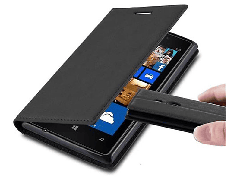 NACHT CADORABO SCHWARZ Bookcover, Invisible Magnet, Hülle Book Nokia, Lumia 925,