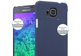 carcasa de móvil  - Funda rígida para móvil de plástico duro – Carcasa Hard Cover protección CADORABO, Samsung, Galaxy ALPHA, frosty azul