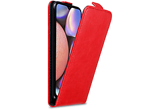 carcasa de móvil  - Funda libro para Móvil - Carcasa protección resistente de estilo libro CADORABO, Samsung, Galaxy A10s, rojo manzana
