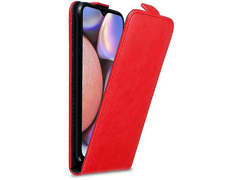 CADORABO Hülle im Flip Style, Flip Cover, Samsung, Galaxy A10s / M01s, APFEL ROT | Tablet Flip Cover