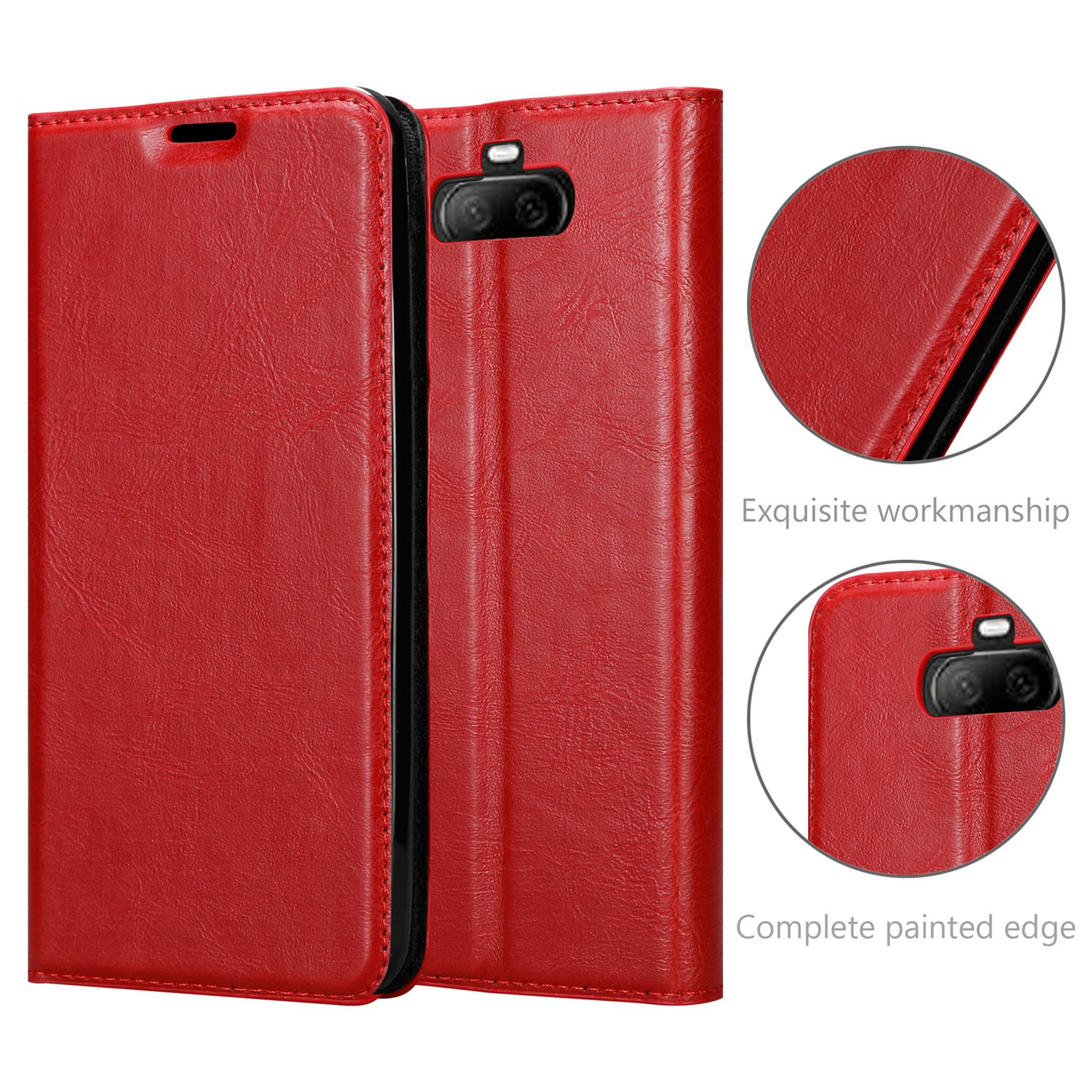 Invisible Xperia Book APFEL CADORABO Bookcover, Hülle ROT 20, Magnet, Sony,