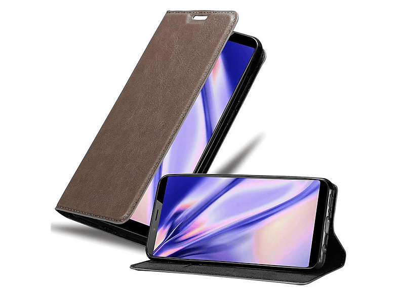 Custodia Portafoglio Flip Con Chiusura Magnetica Per Honor 6A - Finta Pelle Color Caffè - Cadorabo - 2