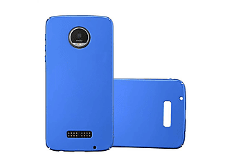 carcasa de móvil Funda rígida para móvil de plástico duro – Carcasa Hard Cover protección;CADORABO, Motorola, MOTO Z PLAY, metal azul