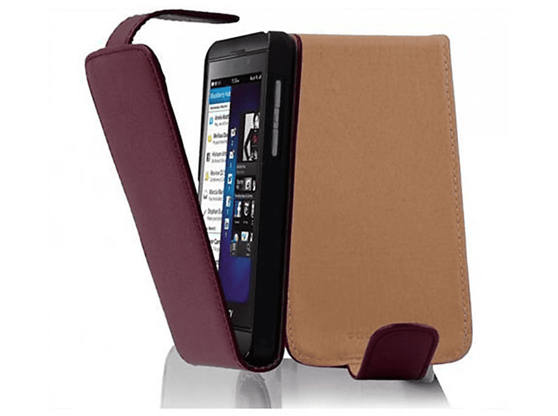 CADORABO Schutzhülle im Flip Blackberry, Z10, Style, LILA Cover, BORDEAUX Flip