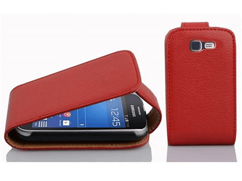 CADORABO Schutzhülle im Flip Style, INFERNO TREND Galaxy LITE, Samsung, Flip ROT Cover