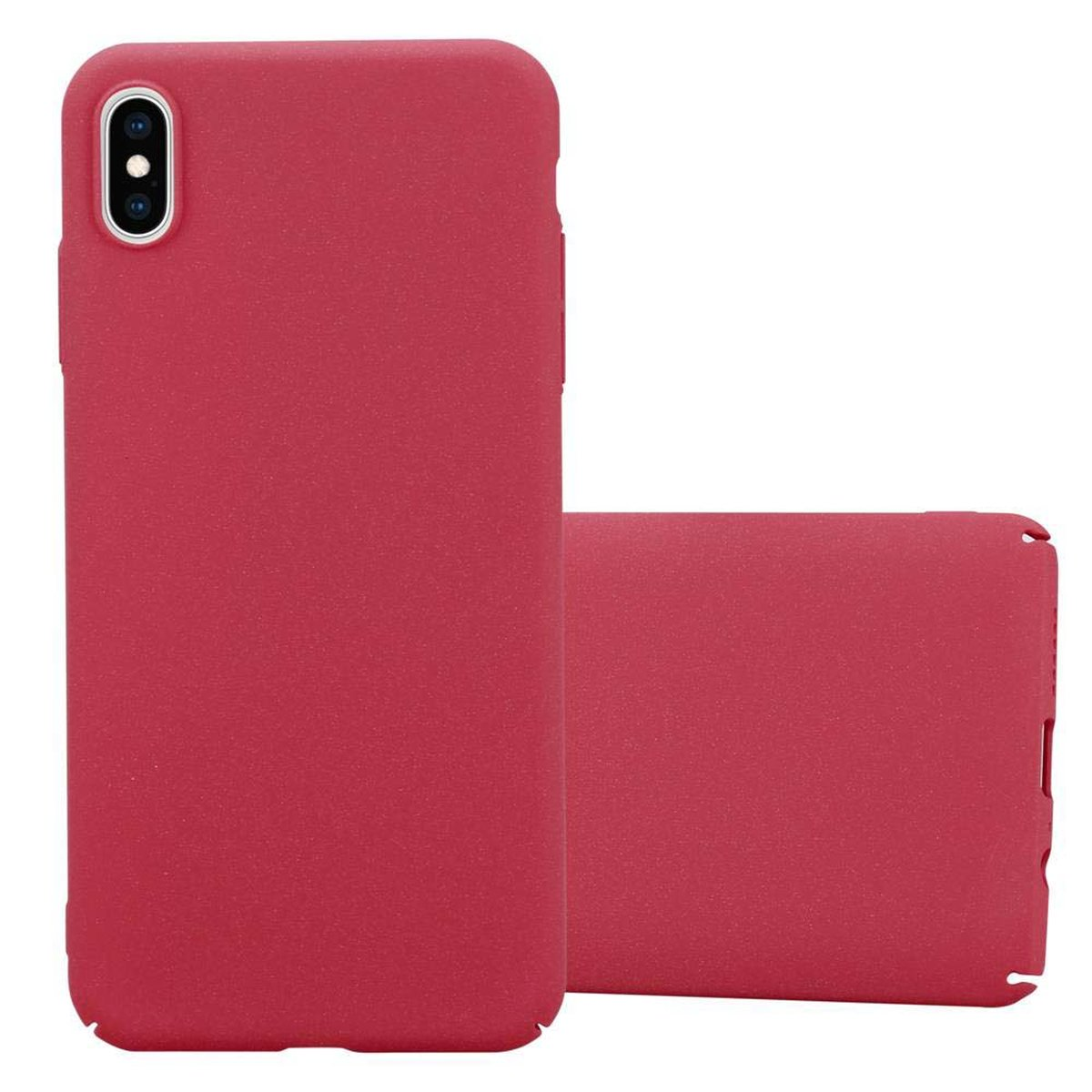 CADORABO Hülle im XS Frosty Hard ROT Style, Backcover, Case MAX, FROSTY iPhone Apple