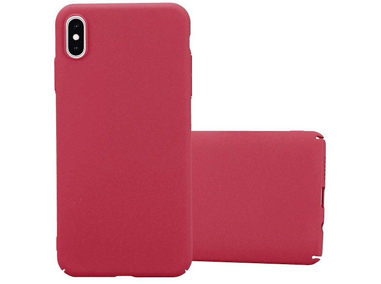 CADORABO Hülle im Hard Case Frosty Style, Backcover, Apple, iPhone XS MAX, FROSTY ROT