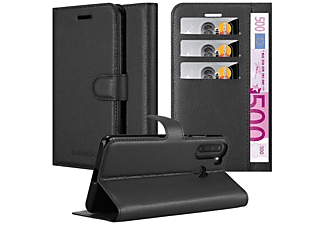 carcasa de móvil  - Funda libro para Móvil - Carcasa protección resistente de estilo libro CADORABO, Samsung, Galaxy A21, negro fantasma