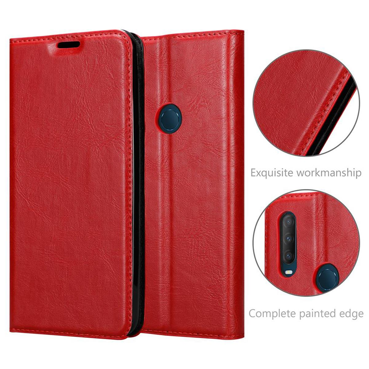 ROT APFEL Invisible 3L Alcatel, 2020, Book Bookcover, CADORABO Hülle Magnet,