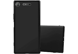 carcasa de móvil  - Funda rígida para móvil de plástico duro – Carcasa Hard Cover protección CADORABO, Sony, Xperia XZ1, metal negro